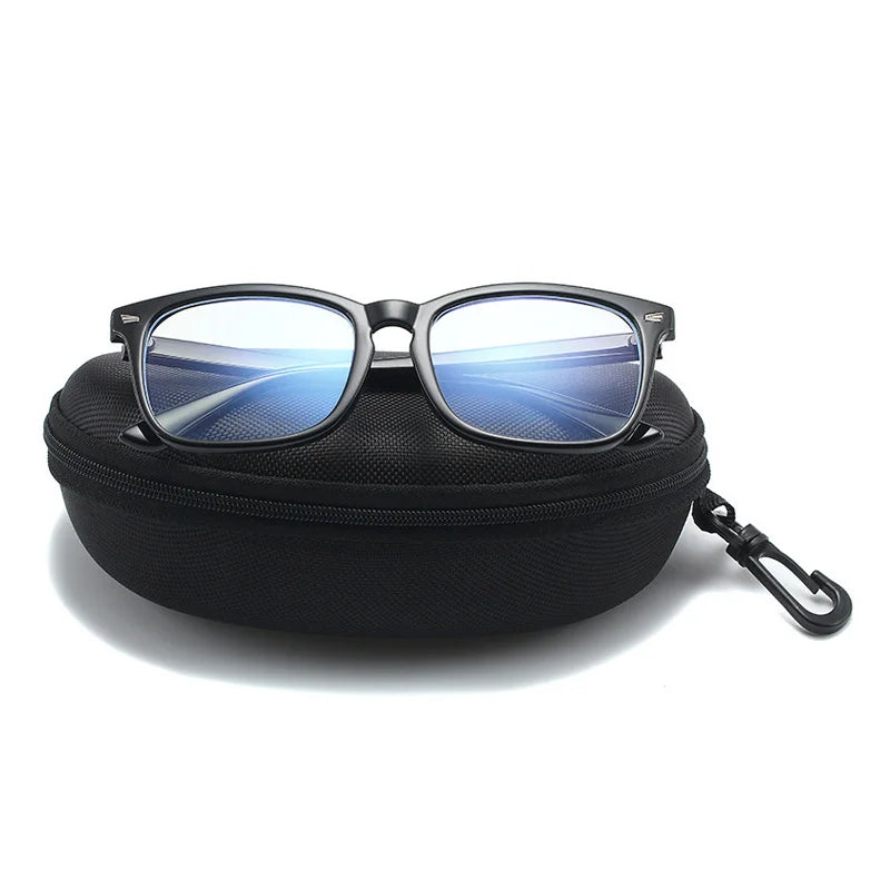 Portable Zipper Carabiner Sunglasses Protector Box Hard Eye Glasses Case Travel Pack Glasses Case Eyewear Accessories With Hook