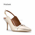High Heeled Slingback Women's Sandals Covered Pointed Toe Thin Heels Trending Shoes Spring Summer Buckle Strap Office Shoes