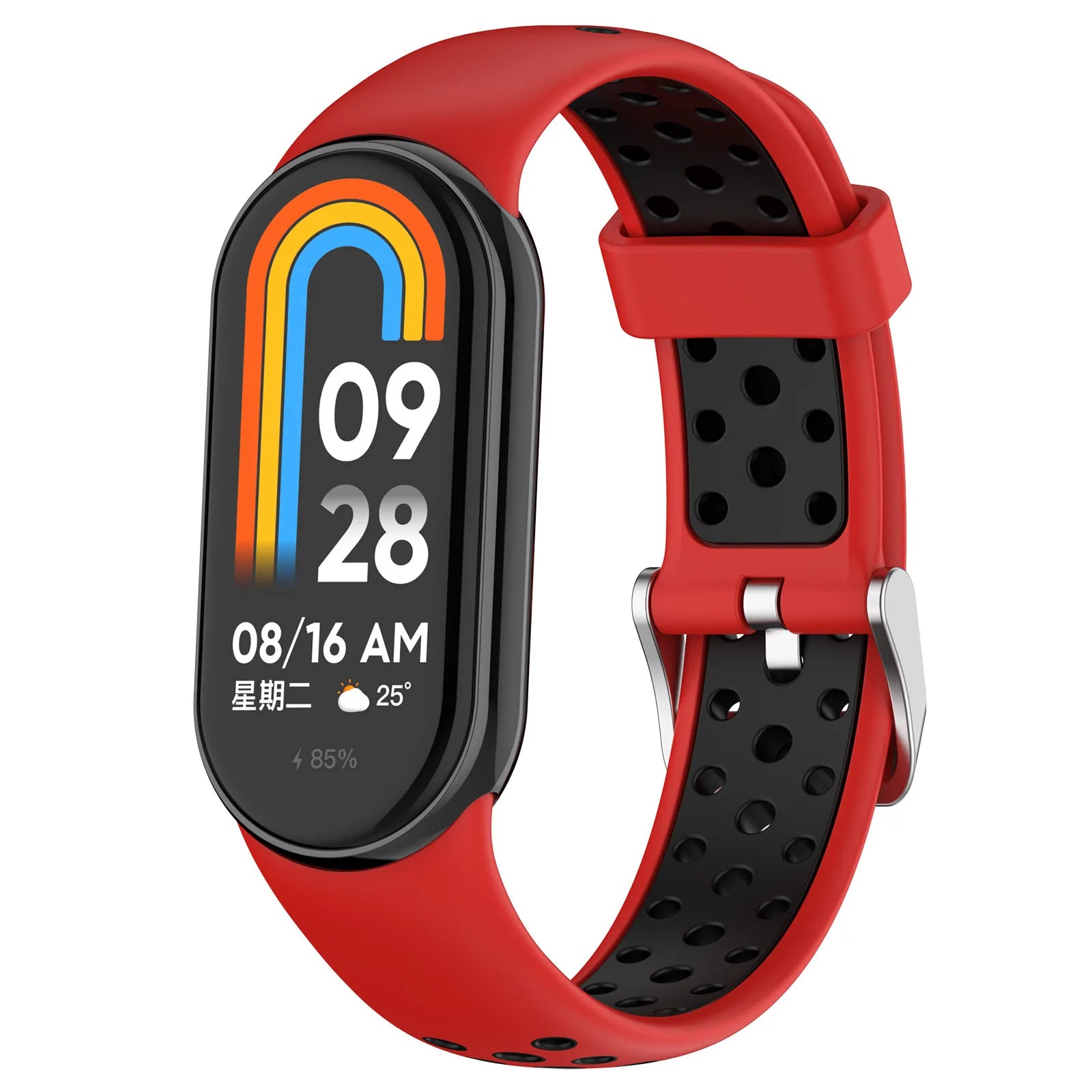 Silicone Watch Strap For Xiaomi Band 9 8 Two-Color Breathable Smart Watchband Replacement Bracelet for Xiaomi Mi Band 8 9 Strap