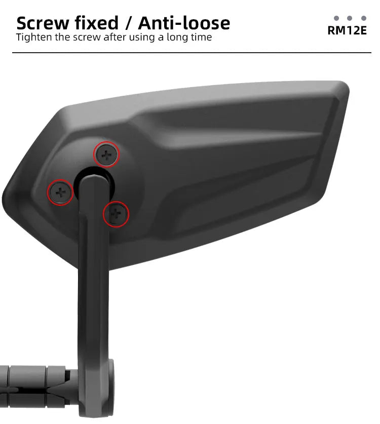 EASYDO Bicycle Mirror Universal WideRange 360° Adjustable Rearview Mirror Electric Scooter Convex Glass Durable Bike Accessories
