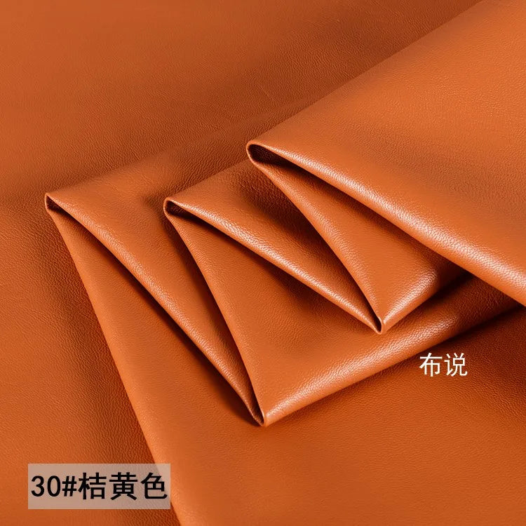 PU Soft Leather Fabric Artificial Leather Waterproof Micro Elastic Clothing Bag Designer Cloth Apparel Diy Sewing