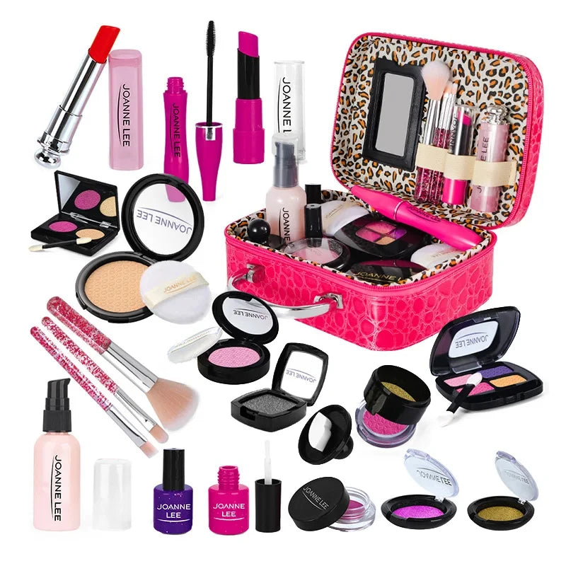 Children's Simulation Makeup Toys Girls Educational GIfts Lipstick Nail Polish Cosmetic Toy Set Kids Pretend Play Fashion Toys