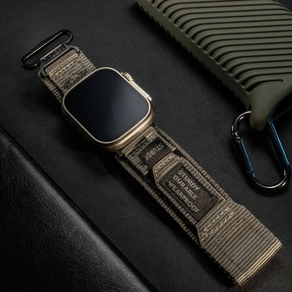 Tactical Sports Strap for Apple Watch Ultra 2 Band 49mm 46 44mm 41mm 45mm 40 42mm Nylon Band for Iwatch Series 10 9 8 7 6 SE 5 4