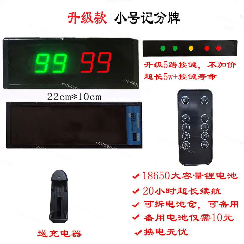 Basketball Game Electronic  Led Flip Scoreboard Scoreboard Timer Football Table Tennis Billiards Score