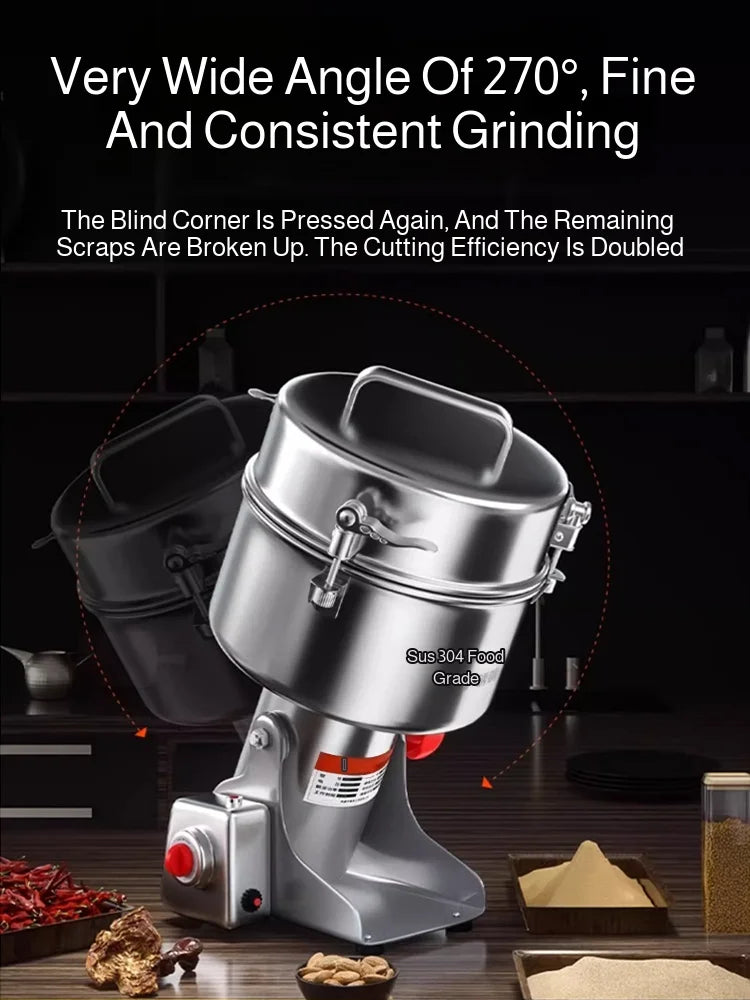 Grains and Cereals Grinder Grains Spices  Coffee Dry Food Grinder Mill Grinding Machine Gristmill Home Flour Powder Crusher