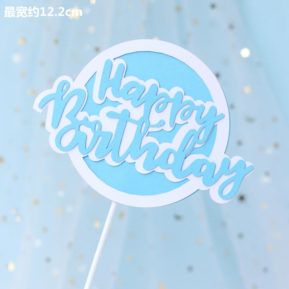 Baby Shower Boy Girls Cake Decoration Happy Birthday Cake Topper Bow Aircraft Car Cupcake Toppers Gender Reveal Baking