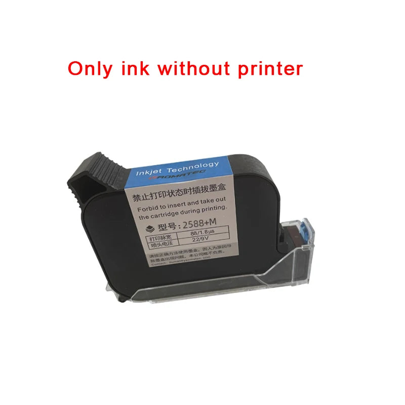 Portable Mini Split Printer 12.7mm Handheld Inkjet Printer 28 Languages Non-encrypted QR Barcode Image Logo Date Coding Machine