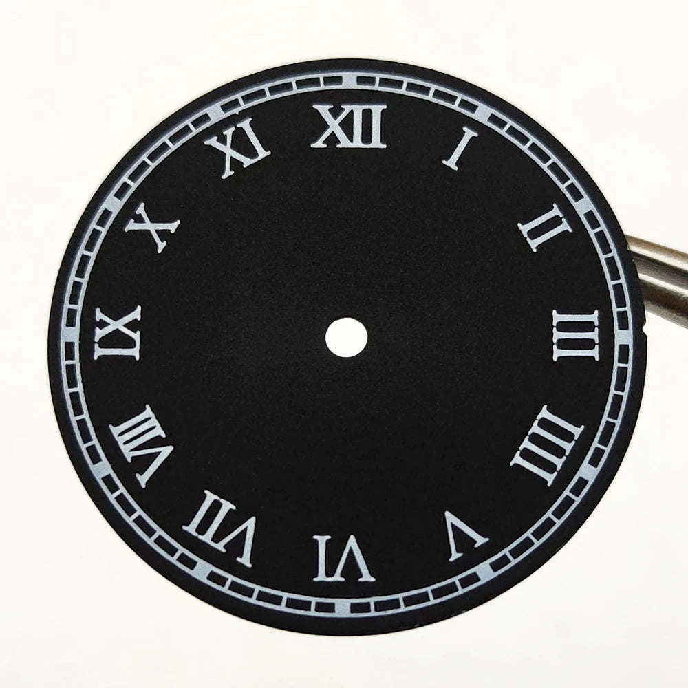 NH35 dial Matte Dial 28.5mm Dial Matte black/white for NH35 movement Black White Dial watch accessories