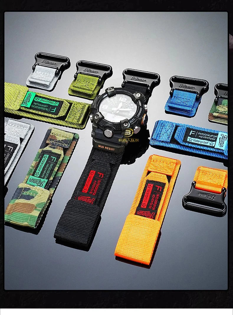 GG-B100 Modified Watch Strap For Casio G-shock GG-B100 series Sports Nylon Canvas WatchBand Men's watch accessories