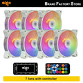 Aigo AR12 white 120mm RGB FAN ventilador PC gamer Computer Case kit Fan Cooling Cooler 12cm Adjust Speed 12V ARGB Fans ventoinha