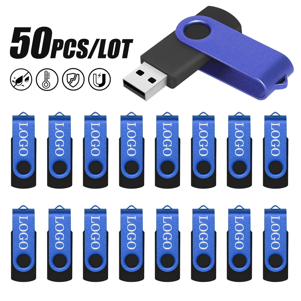 Custom Logo 50pcs/lot Pendrive 128MB 4GB 1GB Memory Stick 4GB 16GB Photography Gifts USB 2.0 Flash Pen Drive 512MB Cle Udisk