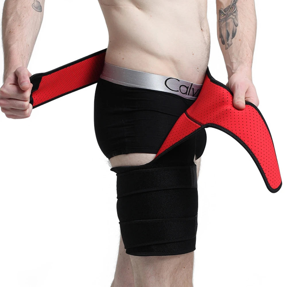 Adjustable Hip Groin Stabilizer and Hip Brace for Sciatica Pain Relief,Thigh Compression Support Wrap Sleeve for Hip Joint Pain