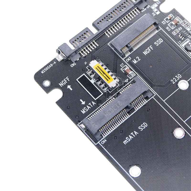 M.2 NGFF SSD MSATA Protocol To Serial Port External Built-In Hard Disk Box Msata To Sata 3 3.0 Dual Disk Switching With Switch