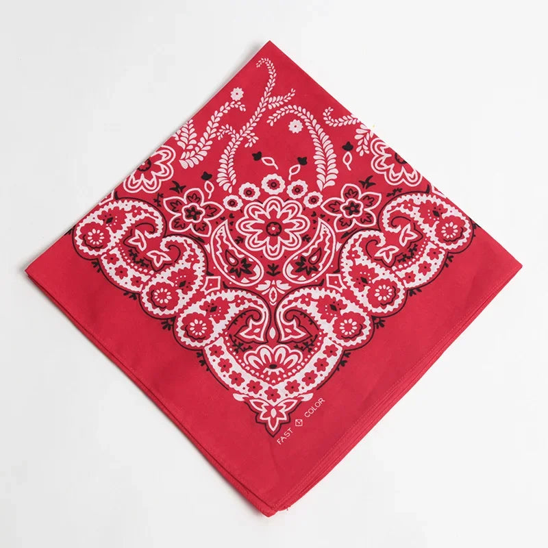 Hip Hop Kerchief Bohemian Print Bandana Paisley Pattern Headbands Outdoor Unisex Headband Wrist Wraps Face Mask Handkerchief