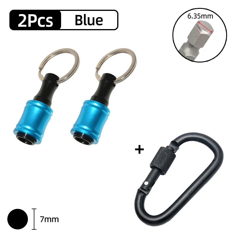 Screwdriver Bit Holder 1/4 Inch Hex Shank Extension Bar Quick Change Aluminum Alloy Keychains Drill Screw Adapter Hand Tools