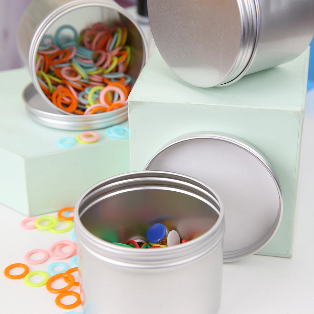 1pc Luxury Portable Jar 100ml 65*50mm Sealed Lip Aluminum Box Round Container Tins Empty Cosmetic Cream DIY Salves Beauty Tool