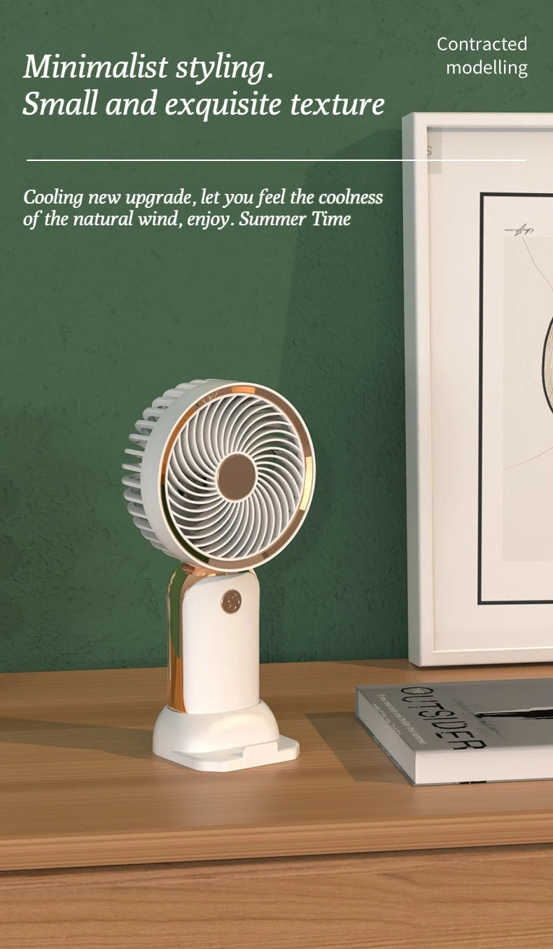 Summer Cute Cartoon Fan - Mini Portable USB Charging Handheld for Students, Outdoor Adventures & Cooling Comfort