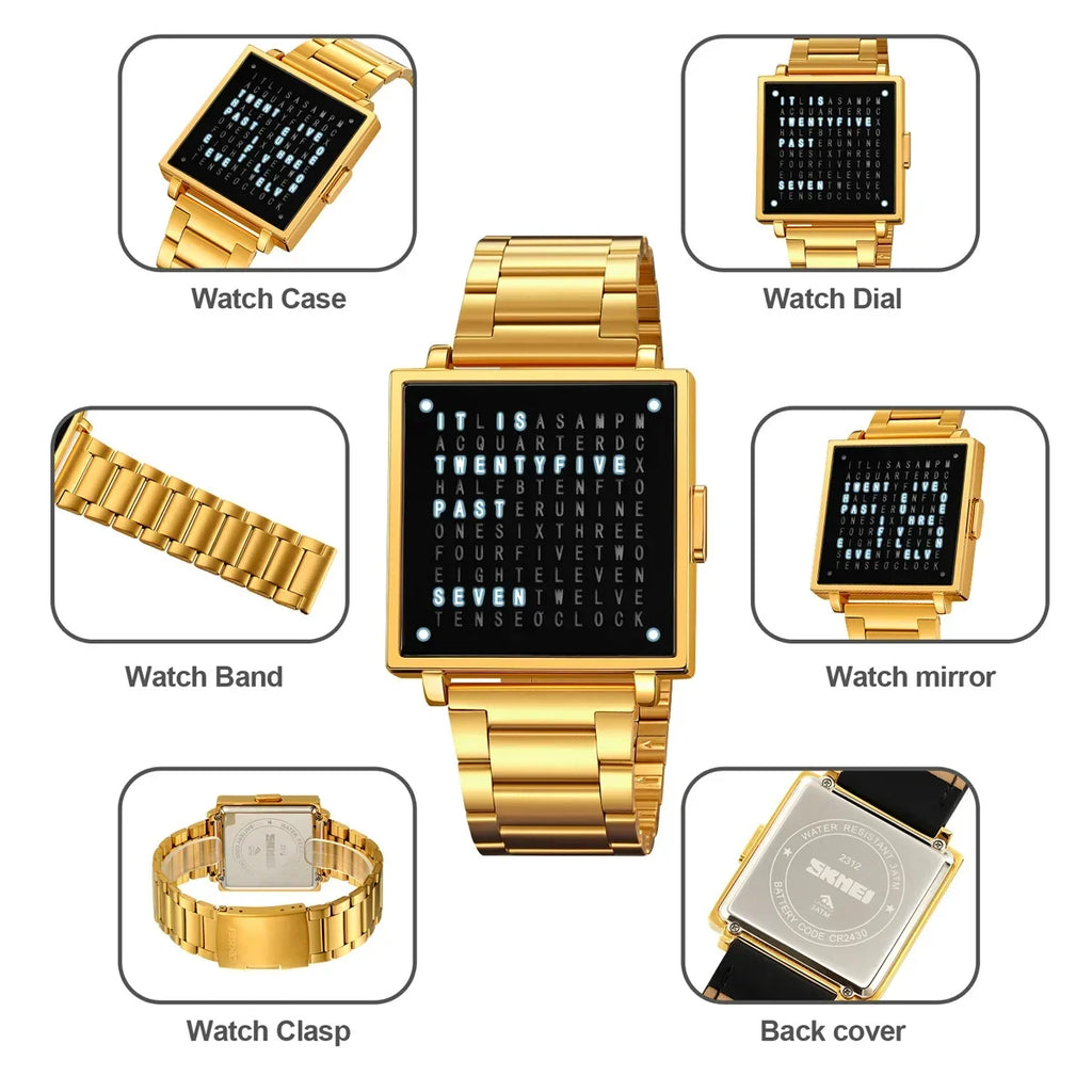 Skmei 2312 Waterproof Clock LED Light Outdoor Digital Sport Electronic Watches Reloj Hombre Fashion Wristwatch For Men Women
