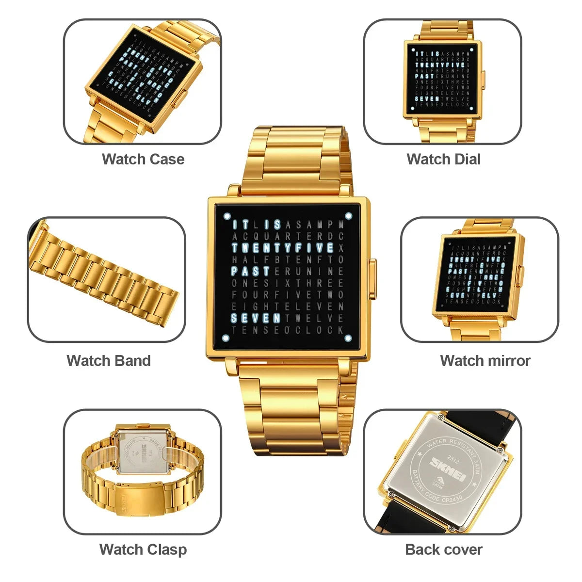 Skmei 2312 Waterproof Clock LED Light Outdoor Digital Sport Electronic Watches Reloj Hombre Fashion Wristwatch For Men Women
