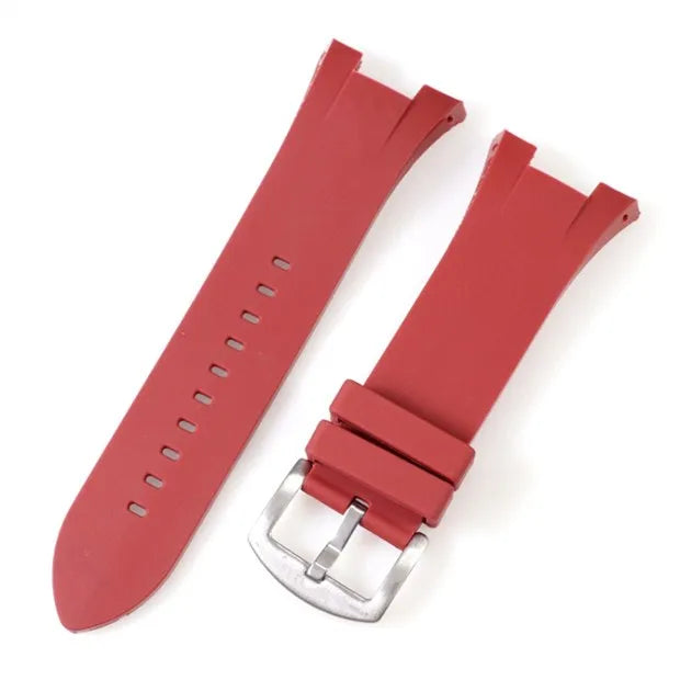 Durable Silicone Watchbands for Armani Ax1802/Ax1050/Ax1803 Series with Concave Interface 31*14mm Watch Strap