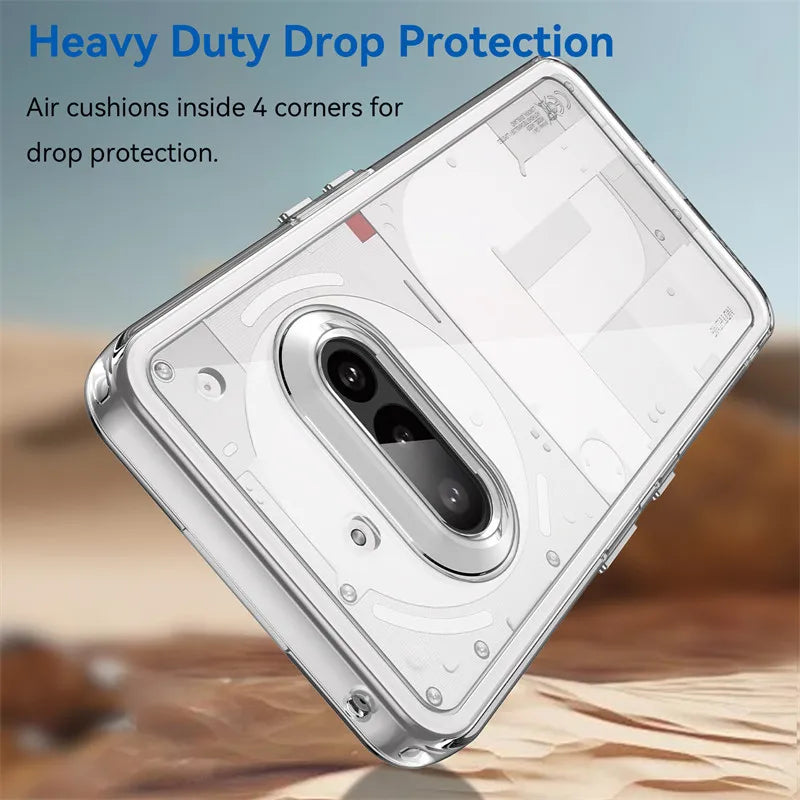 For Nothing Phone 3a Case Nothing Phone 3a Cover Funda Clear PC + TPU Shockproof Slicone Protective Phone Cover Nothing Phone 3a