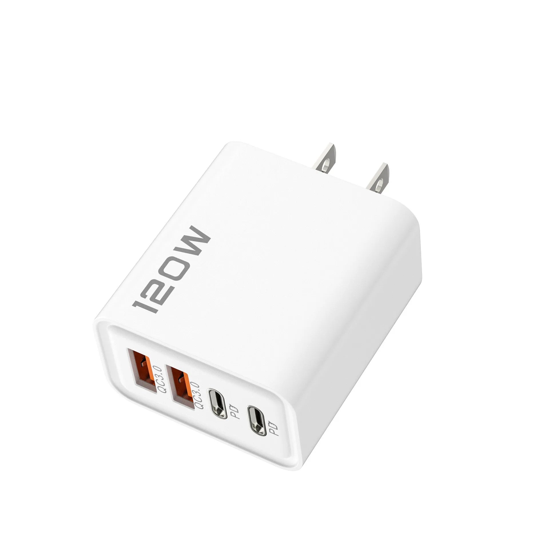 4 Port USB C PD Charger Total 120W Fast Charger Type C Quick Charge 3.0 USB Charger Adapter For iPhone Samsung Xiaomi Phone Plug