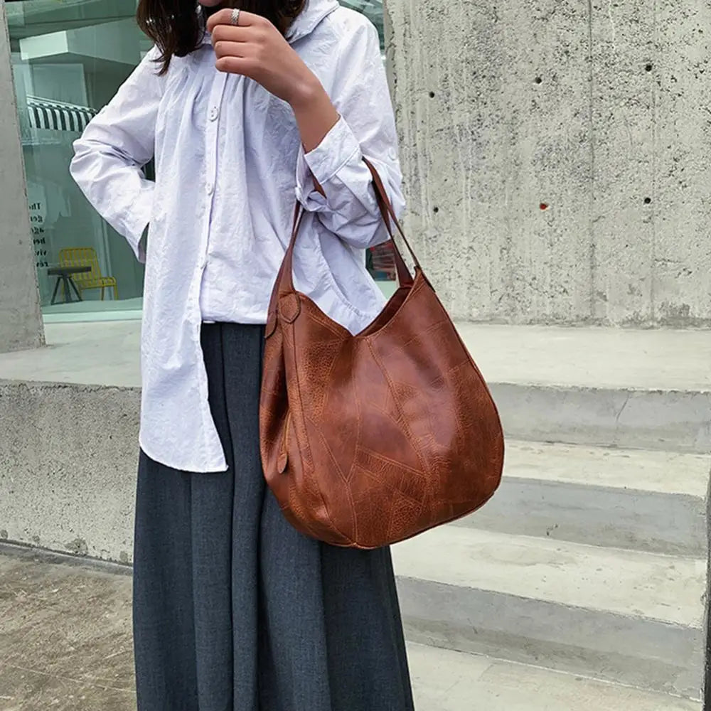 Women's Handbags Vintage Luxury Leather Shoulder Bag Designers Large Bag Modern Fashion Brand Female