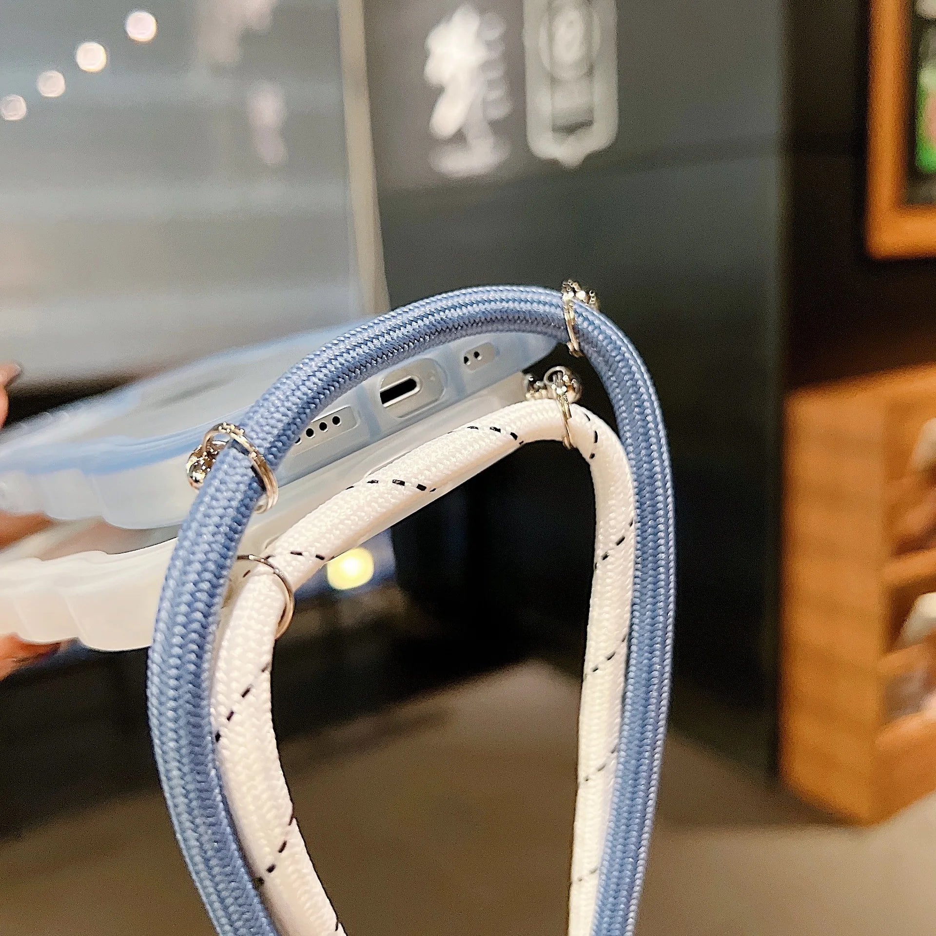 Crossbody Necklace Strap Lanyard Cord Phone Case For iPhone 17 16 15 14 13 12 11 Pro Max XR XS 7Plus Soft Cute Curly Wave Cover