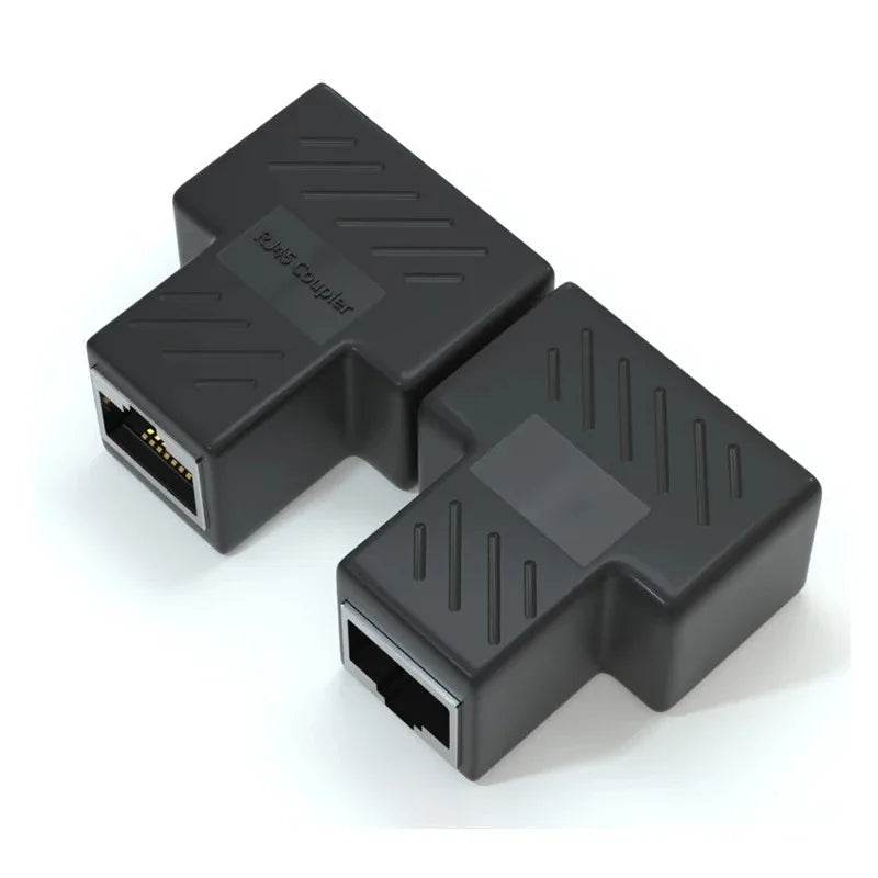 1/2/3/5pcs Network Rj45 Cable Port Network Cable Splitter Extender Plug Adapter Connector (8 Core) Split Into Two Splitter