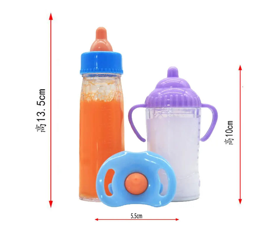 Baby Disappearing Doll Feeding Set Wear For Reborn Baby Doll, Multiple Baby Doll Accessories, Children Best Birthday Gift.