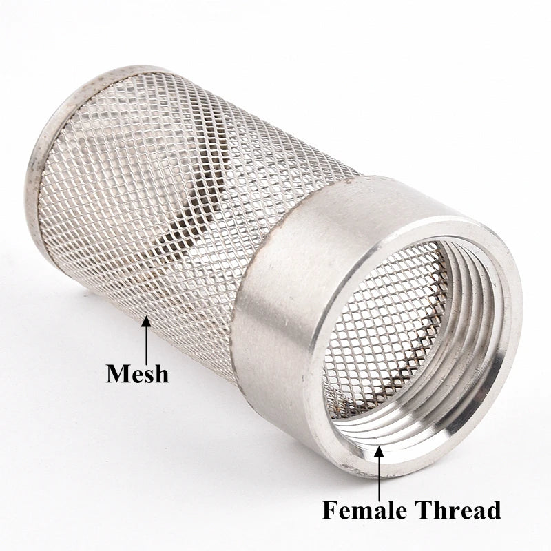 304 Stainless Steel Mesh Filter Aquarium Fish Tank Filter Garden Irrigation Impurity Filter Water Cleaning Mesh Metal Filter