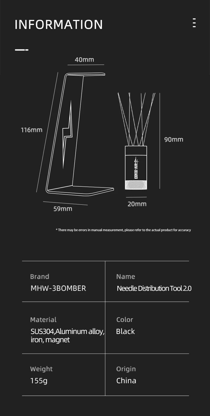 MHW-3BOMBER Espresso Distribution Tool Coffee WDT Adjustable Needles Stirrer with Magnetic Rack Professional Barista Accessories