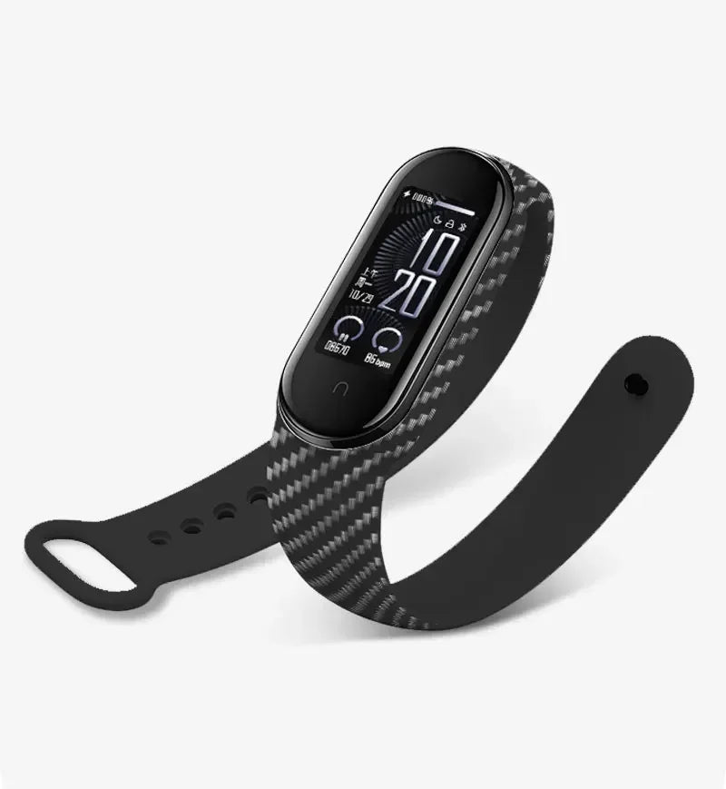 Carbon fiber strap For Xiaomi Mi Band 7 nfc Wristband smartwatch watchbands silicone bracelet correa Mi Band 6 4 5 3 accessories