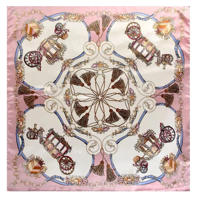 2026 new 90cm new striped women's professional square headscarf travel sunscreen scarf unique and chic accessories