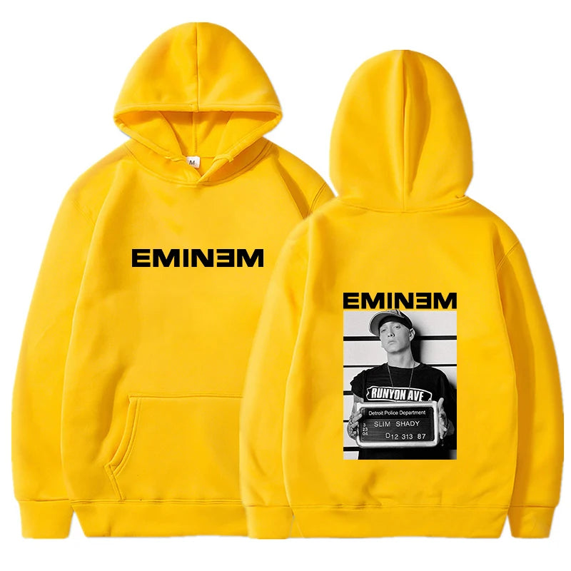 2025 Hot Sale Men's Hoody Rapper Eminem Graphic Print Hoodie Men Vintage Casual Sweatshirt Unisex Hip Hop Fashion Pullovers