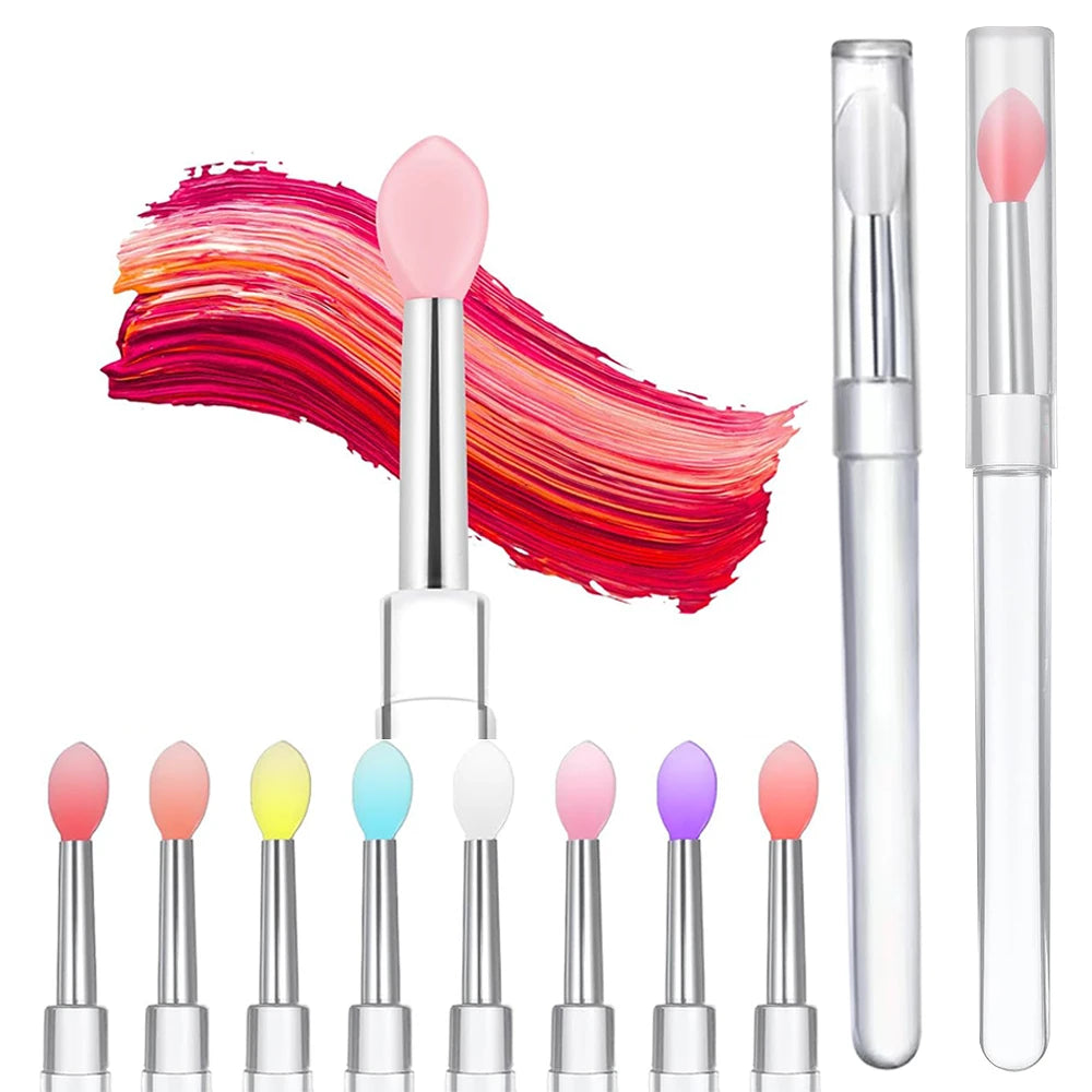 3/15PCS Silicone Lip Mask Applicator Reusable Lip Brush Transparent Lipstick Tool For Lip Gloss Eyeshadow Brushes Makeup Tools
