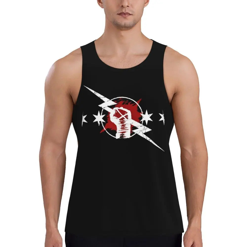 Graphic Wrestling CM Punk Best In The World Workout Tank Tops Sleeveless Shirt Bodybuilding Fitness Gym Compression Vest