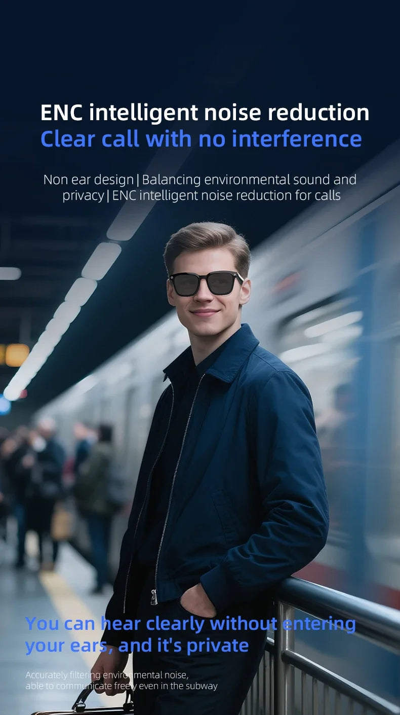 V03-T5 Smart AI Glasses HD Camera 1080P Video Recorder Life Waterproof Al Voice Translation Bluetooth Call Sunglasses Glasses