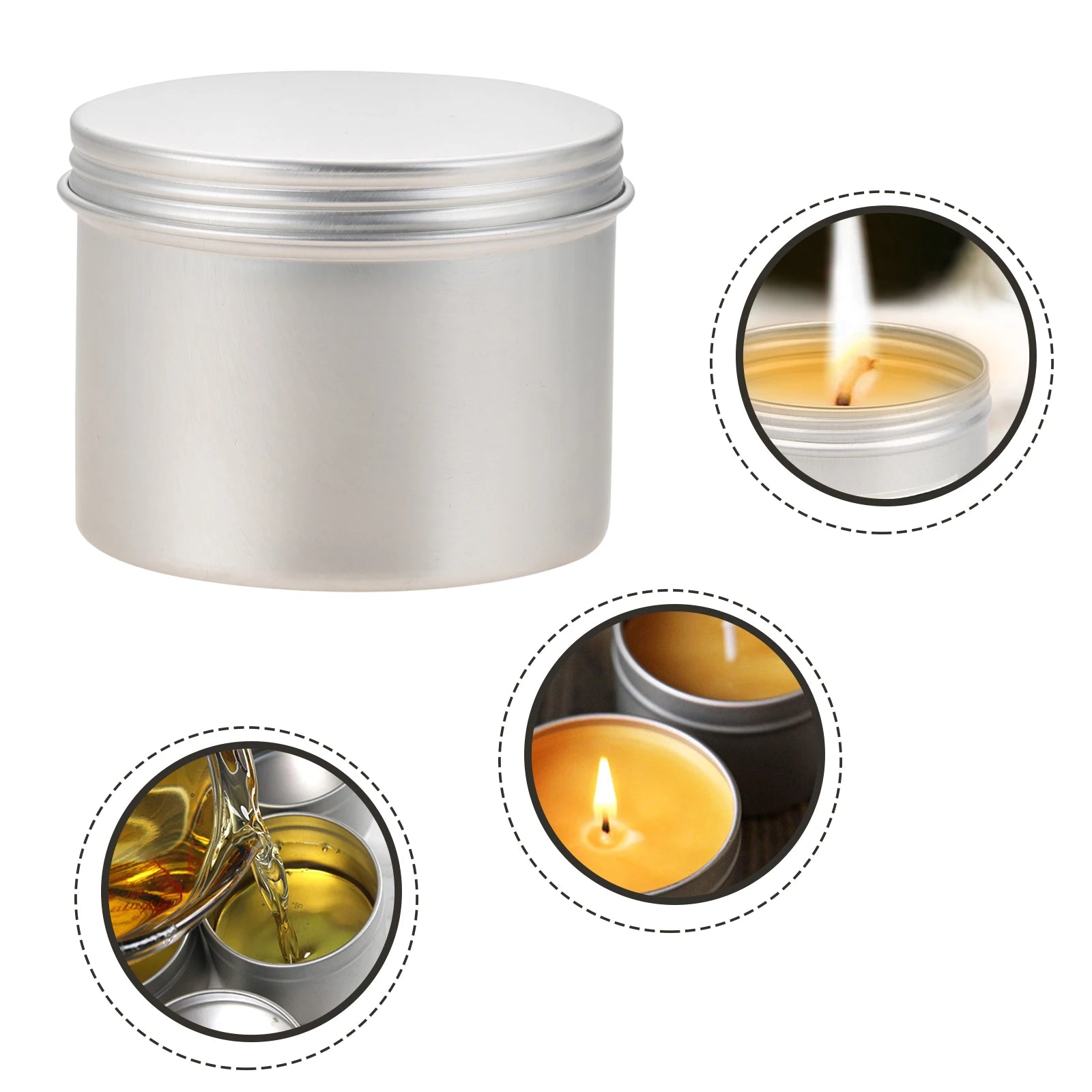 1pc Luxury Portable Jar 100ml 65*50mm Sealed Lip Aluminum Box Round Container Tins Empty Cosmetic Cream DIY Salves Beauty Tool