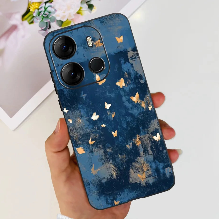 For Tecno Pop 7 Pro Pop7 Case Fashion Marble Soft Silicone Matte Coque For Tecno Spark Go 2023 Funda Pop7Pro BF6 BF7 BF7h Bumper