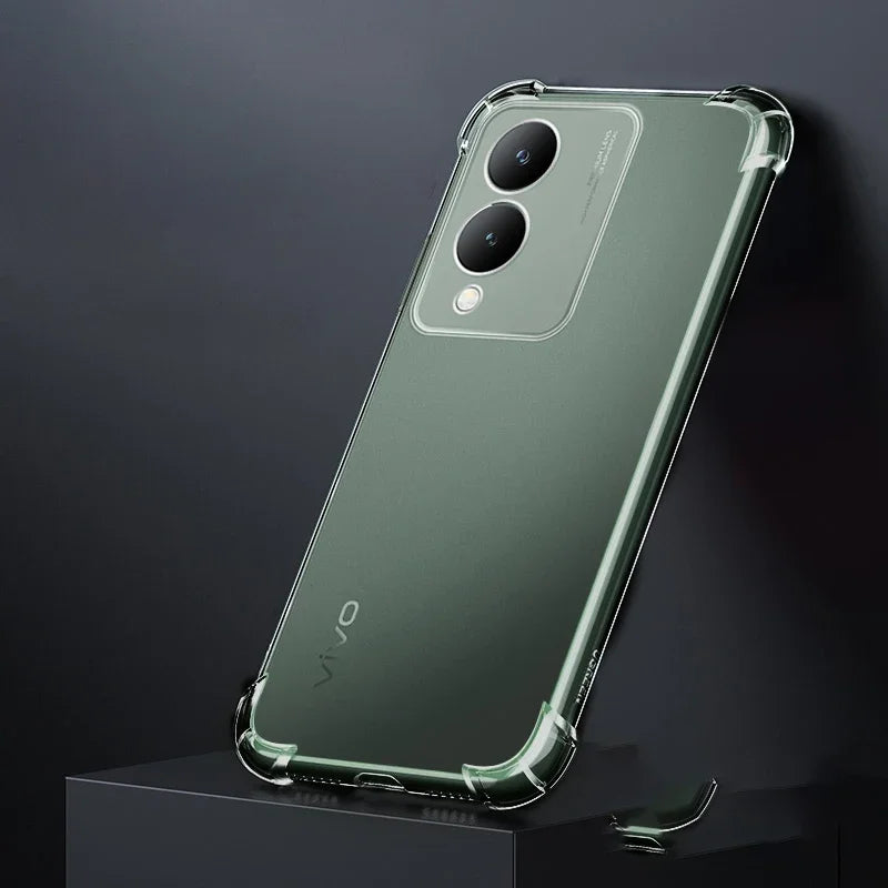 Soft Clear Silicone Phone Case for VIVO Y17S Y16 Y15A Y15S Y12S Y11 Y11S Y10 T1 Shockproof Airbag Transparent Back Cover Housing