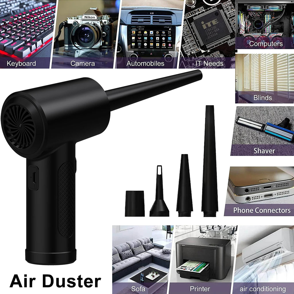 Electric Wireless Air Duster Compressed Air Blower Gun 51000RPM Type-C Air Duster For Computer Keyboard PC Clean Gadget Blower