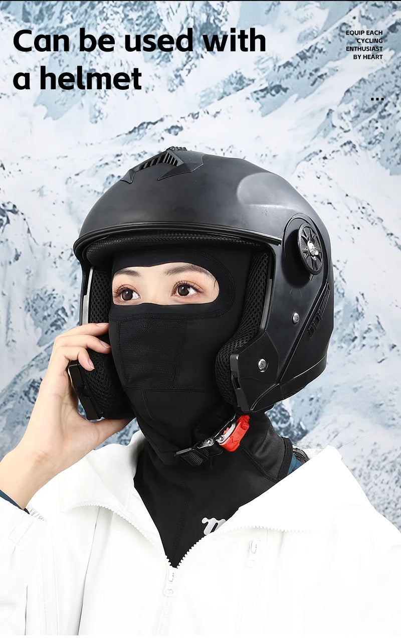 WEST BIKING Winter Warm Cycling Cap Windproof Thermal Bicycle Motorcycle Balaclava Men Women Running Skiing Scarf Full Face Mask