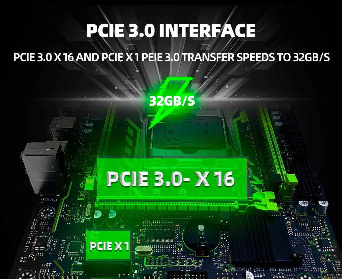 ZSUS X99-8D4 Motherboard Set Kit With LGA2011-3 Xeon E5 2650 V3 CPU DDR4 16GB (1*16GB) 2133MHZ RAM Memory NVME M.2 SATA