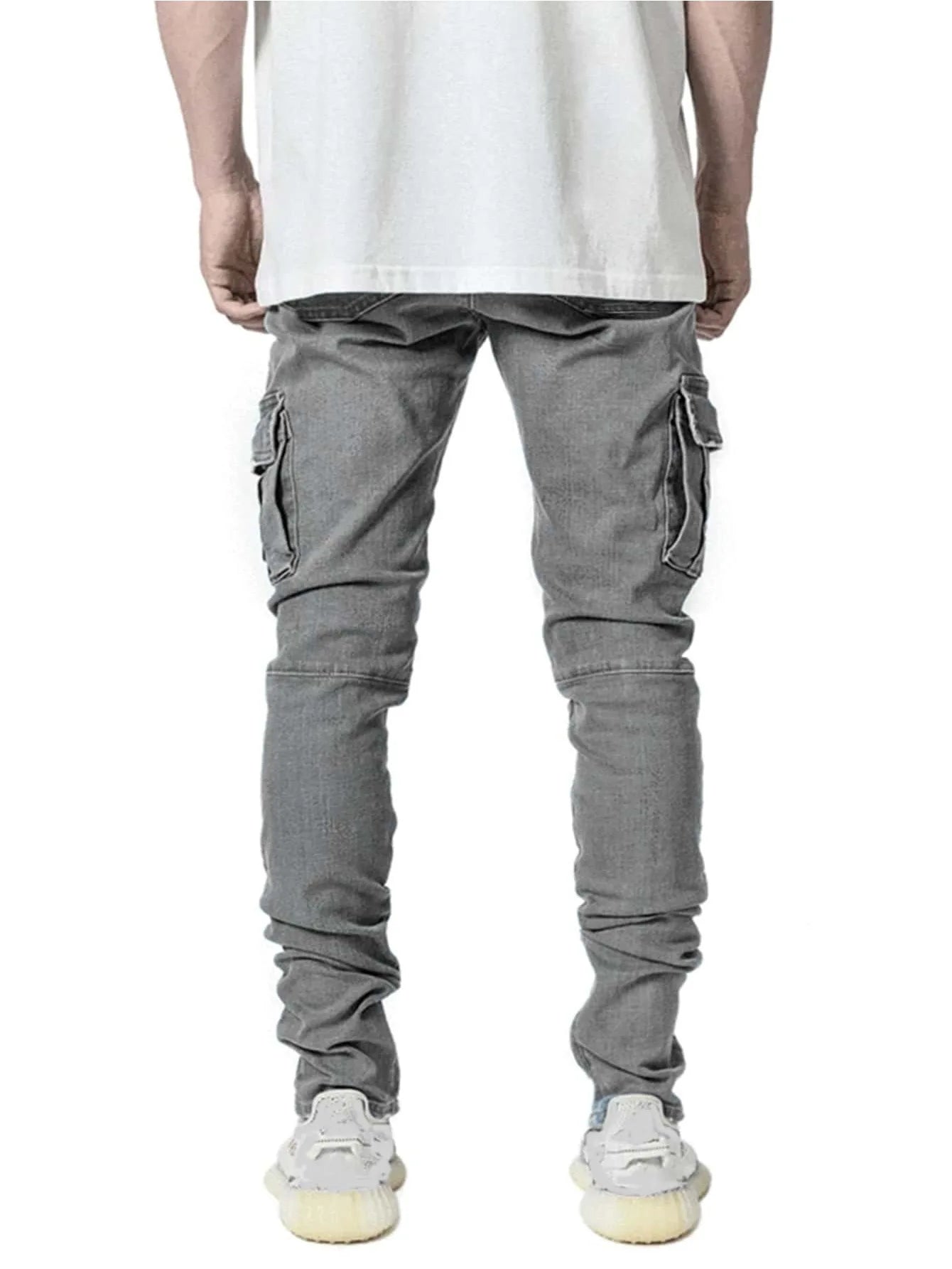 Kakan - High-end Slim Elastic Multi-pocket Leg Jeans, New Skinny Jeans K016-MGD8 In Europe and America