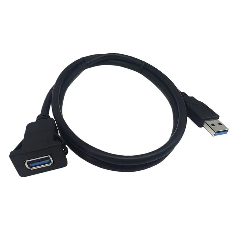 Car Dashboard Extension Cable USB Panel Waterproof Cable Usb3.0 Extension Lead For Car 1m