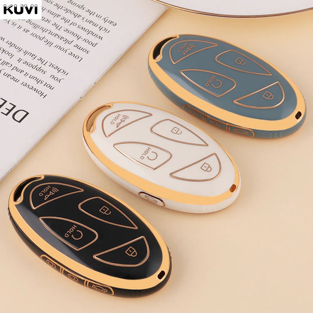 Fashion TPU 5 7 Buttons Car Key Case Cover Shell For Xiandai IONIQ 6 New Grand Prix GN7 Kona Protector Fob Bag Accessories