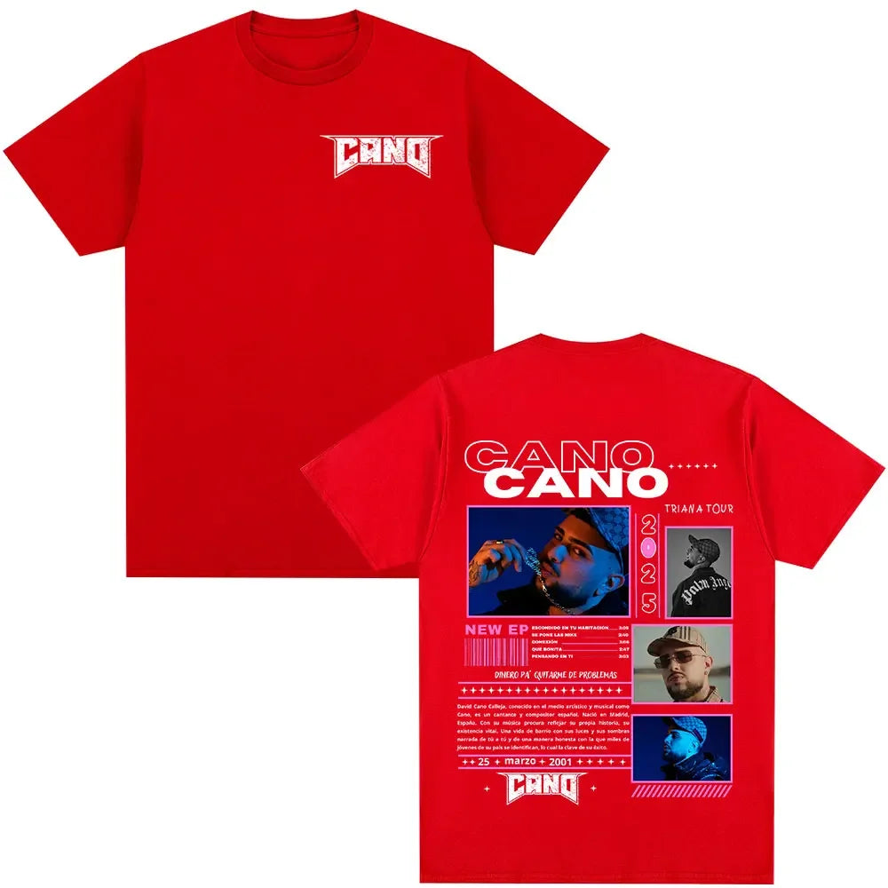 Rapper Cano Triana Tour Merch T-shirts Men Women Fashion Hip Hop T Shirt Comfort Casual Short Sleeve T-shirt