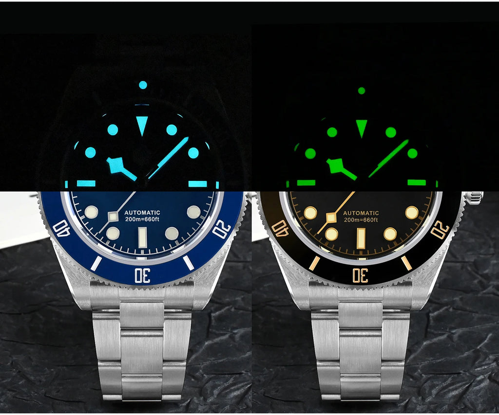 San Martin 40mm Vintage Diver Luxury Men Wristwatch Brand Classic BB58 PT5000 Automatic Mechanical Watches Sapphire 20Bar SN0008