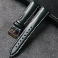 Handmade Italian Patent Leather Strap,18 19 20 21 22MM Quick Release, Men's Soft Genuine Leather Bracelet Black Blue Green Brow